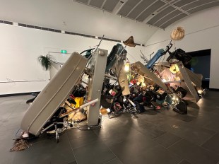 Installation view Yield Strength: 2026 Adelaide Biennial of Australian Art, Art Gallery of South Australia with Erica Scott’s work. Image: Gina Fairley.