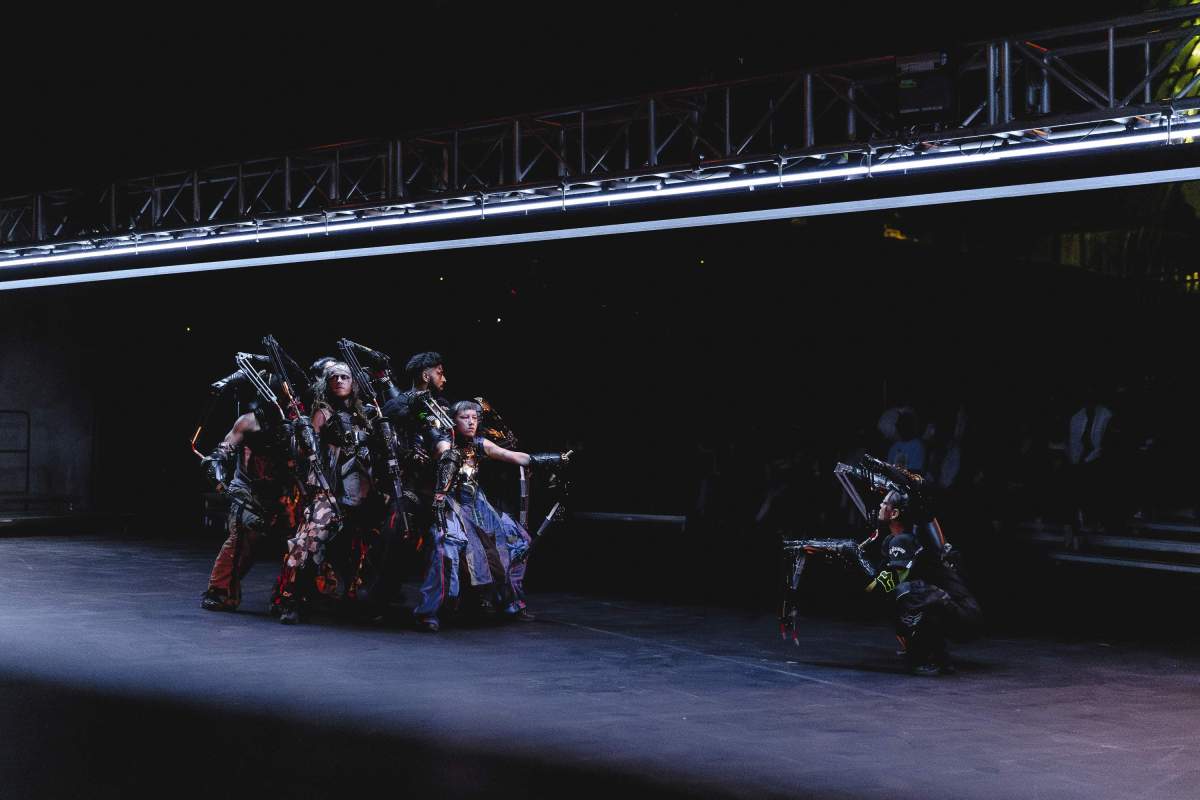 Chunky Move performers traverse tech-fuelled dystopias in U>N>I>T>E>D. Photo: Gianna Rizzo.