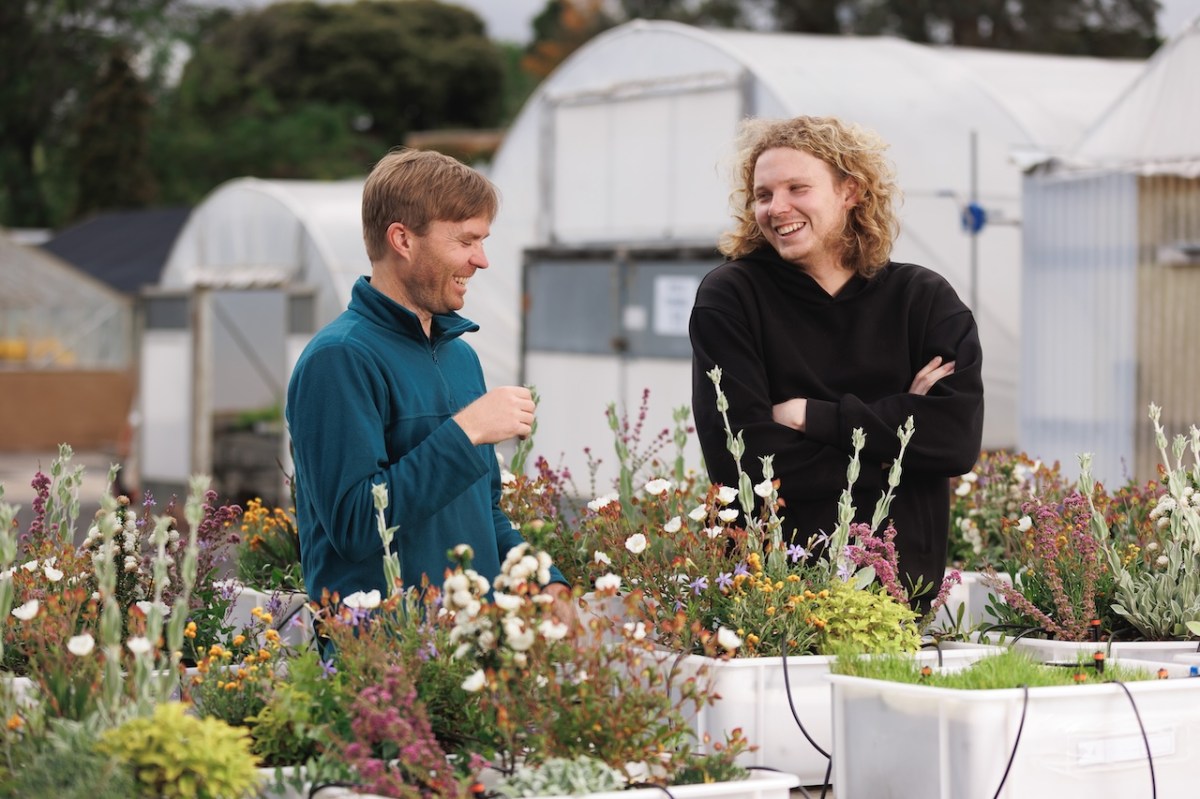 Francis Carmody and University of Melbourne researcher Dr Dean Schrieke, at the University's Burnley Campus. Photo: James Henry.