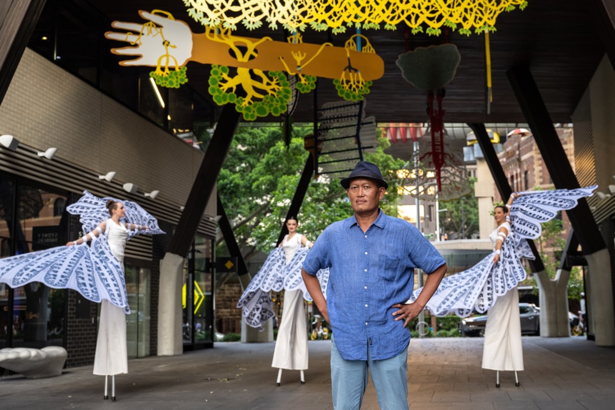 Jumaadi, Upside-Down Garden, 2025. Courtesy the artist and Lendlease. Image: Mark Pokorny.
