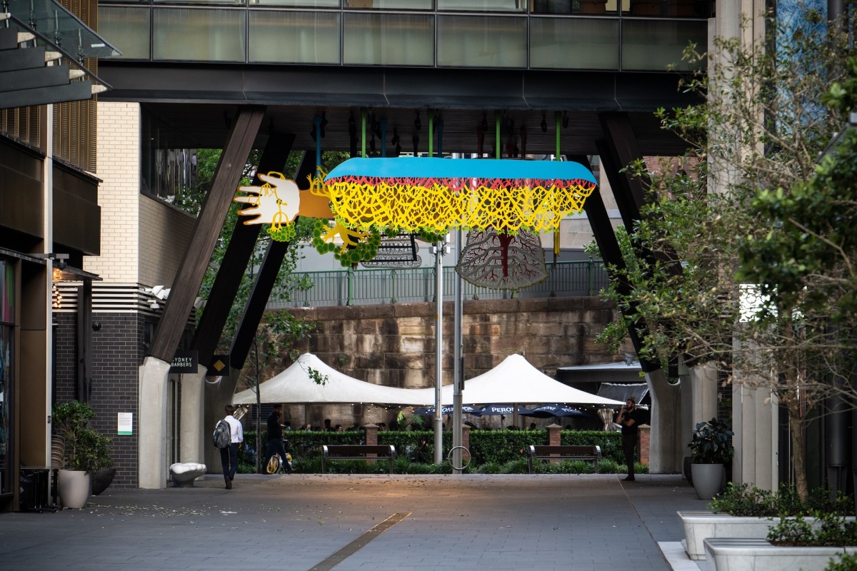 Jumaadi, Upside-Down Garden, 2025. Courtesy the artist and Lendlease. Image: Mark Pokorny.