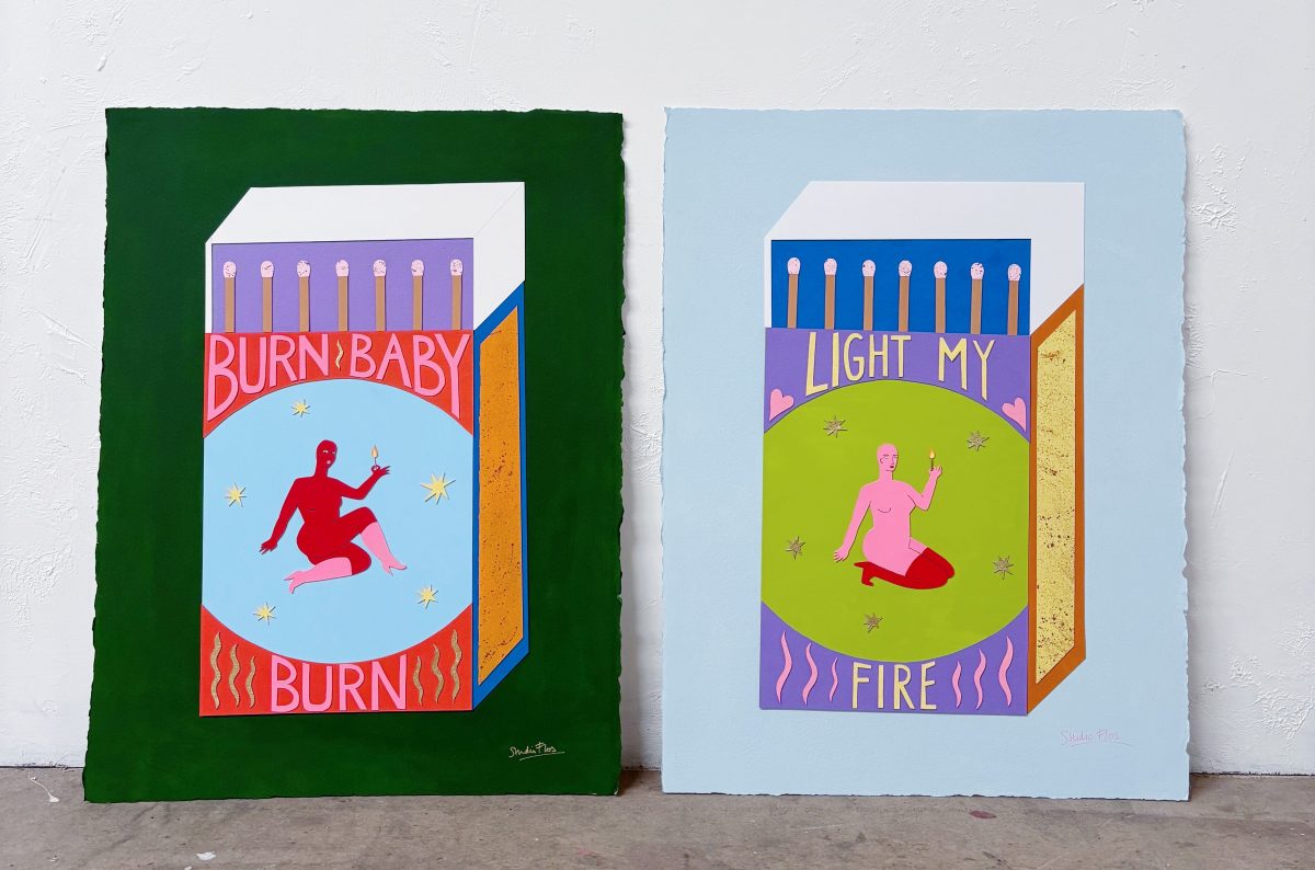 Artworks by Studio Flos (aka Claire Cassidy). Image: Supplied. Sydney Mardi Gras 2026.