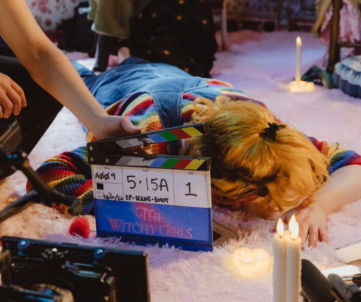 Behind the scenes on The Witchy Girls. Photo: Nicole Squelch/Iris Arc Pictures. 