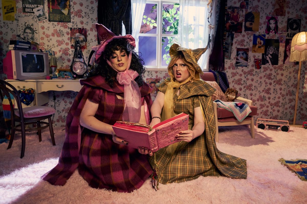 Zelda Moon and Lazy Susan in The Witchy Girls. Photo: Nicole Squelch/Iris Arc Pictures.