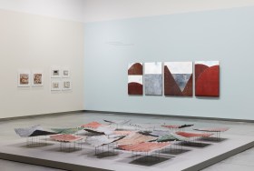 Rosalie Gascoigne. Installation view, Sky, Earth, Water, Bundanon. Photo: Zan Wimberley.