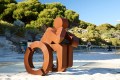 Julian Pereira and David Da Costa Enes, The Thinker. Installation view, Sculpture by the Sea Cottesloe. Photo: Supplied. Courtesy: the artist.