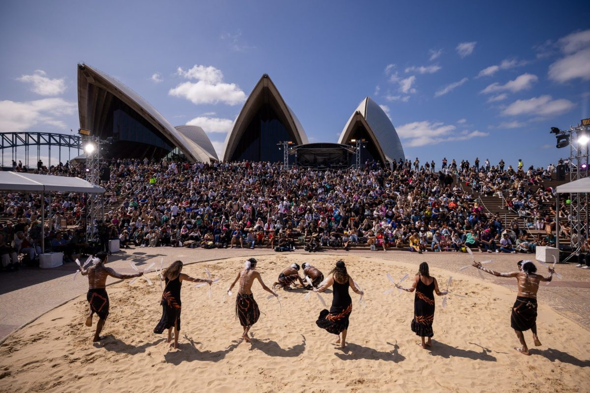 Applications open now for Dance Rites 2026. Image: Daniel Boud/Sydney Opera House | Minjil performs at Dance Rites 2024.
