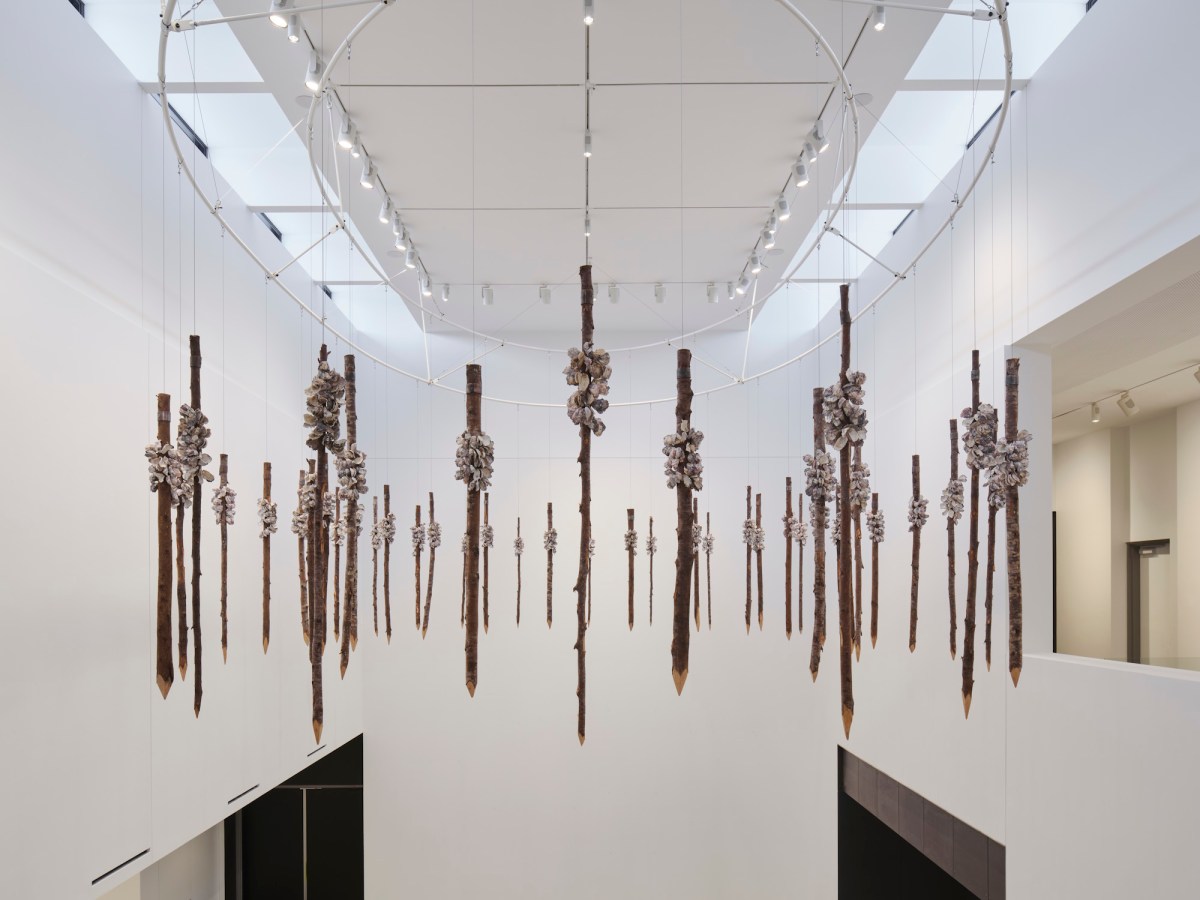 Megan Cope, Kinyingarra Guwimyanba (Off Country), 2022. Installation view, Newcastle Art Gallery. Photo: Matt Carbone.