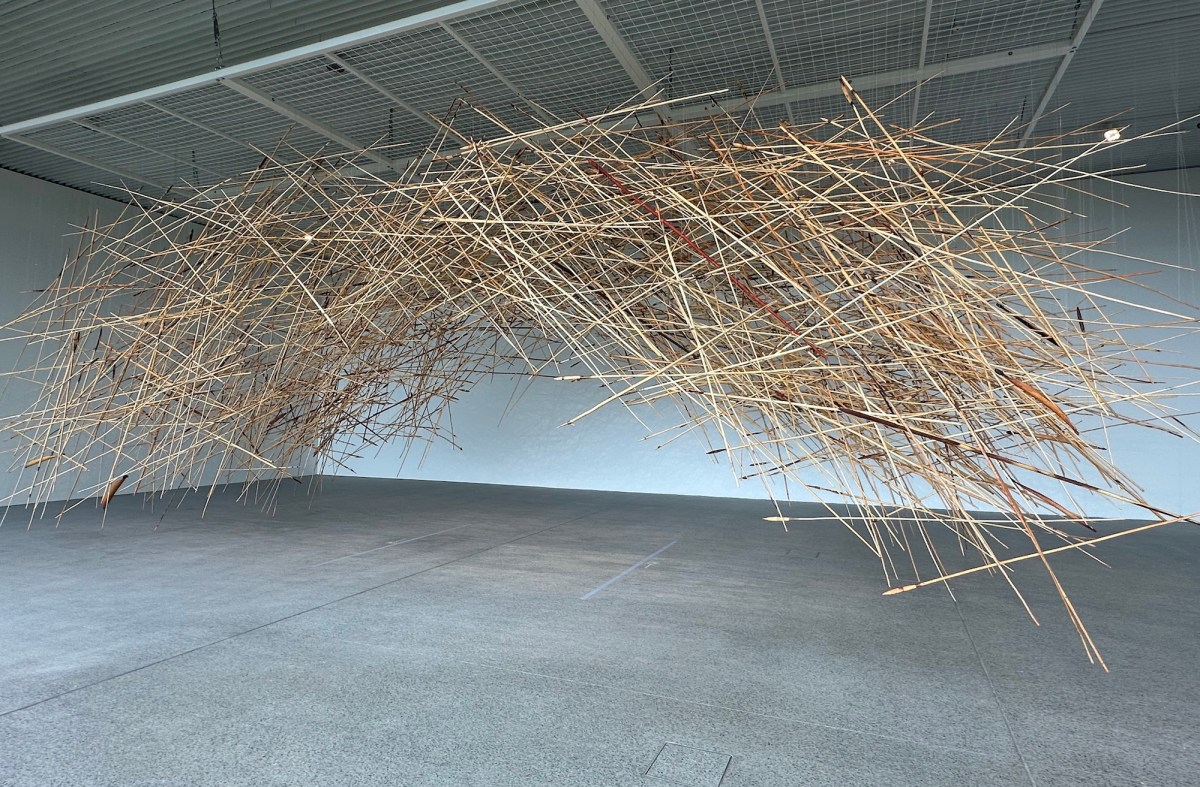 Frank Young and Kulata Tjuta Project, Rurrkuni, 2025. Commissioned by Biennale of Sydney and the Fondation Cartier pour l’art contemporain. Installation view, 25th Biennale of Sydney: Rememory, Art Gallery of New South Wales. Photo: ArtsHub.