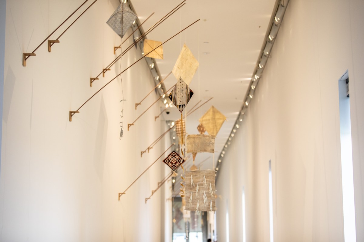 Nikau Hindin, Manu Taua Flight as Fight series, 2023. Installation view, TarraWarra International 2026: System Release, TarraWarra Museum of Art. Photo: Craate Creative.
