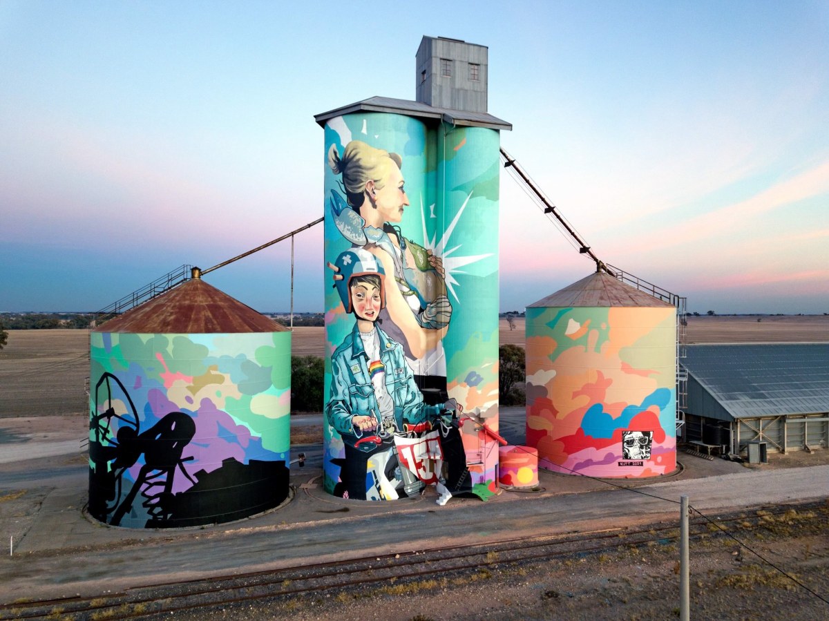 Kitt Bennett, Albacutya silo, Victoria. Project curated by Juddy Roller. Photo: Supplied.