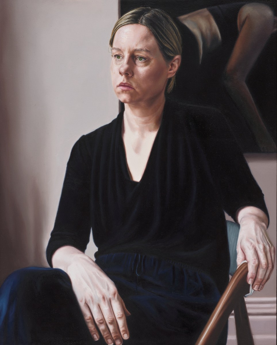 Archibald Prize 2026 finalist Natasha Bieniek, Self-portrait. Oil on wood, 25 x 20cm. Photo: Jenni Carter. Courtesy: the artist and AGNSW.