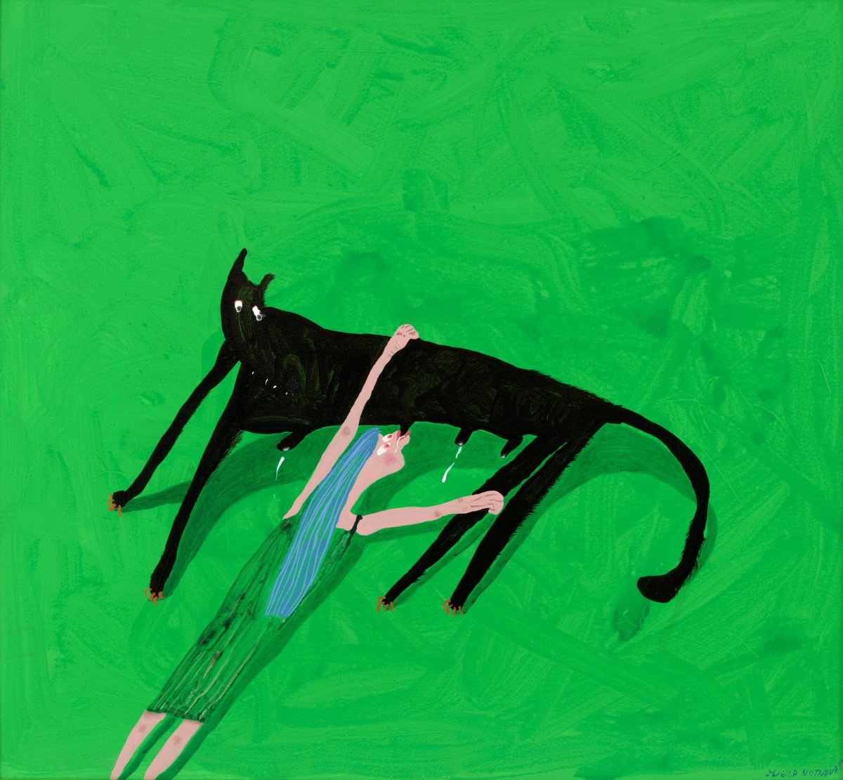 Sulman Prize 2026 finalist Jessica Nothdurft, Mother. Oil, ink, metallic watercolour and synthetic polymer paint on canvas, 96.9 x 105.2cm. Photo: Diana Panuccio. Courtesy: the artist and AGNSW.