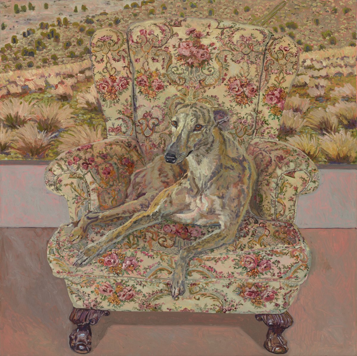 Sulman Prize 2026 finalist Lucy Culliton, Toolah. Artist model, oil on canvas, 137.6 x 137.1cm. Photo: Diana Panuccio. Courtesy: the artist and AGNSW.