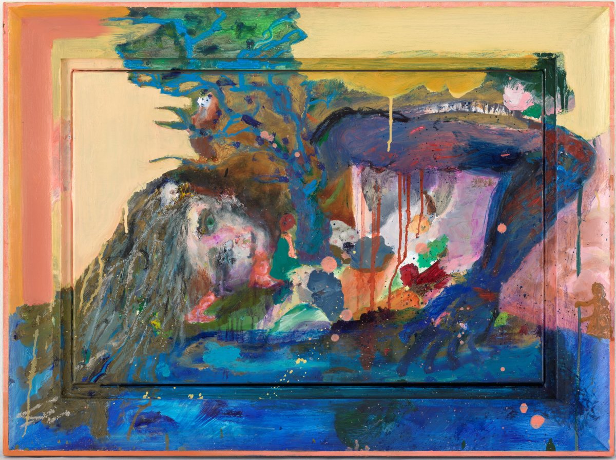 Sulman Prize 2026 finalist Karen Black, Hidden place. Oil and oil stick on polyester; custom wood frame, 59 x 78.8cm frame. Photo: Diana Panuccio. Courtesy: the artist and AGNSW.