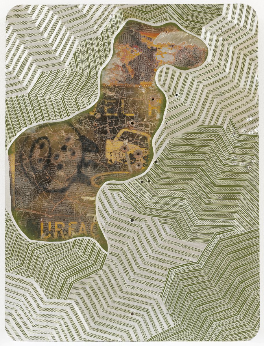 Wynne Prize 2026 finalist Gunybi Ganambarr, Garrapara. Synthetic polymer paint on aluminium, 120 x 90cm. Photo: Diana Panuccio. Courtesy: the artist and AGNSW.