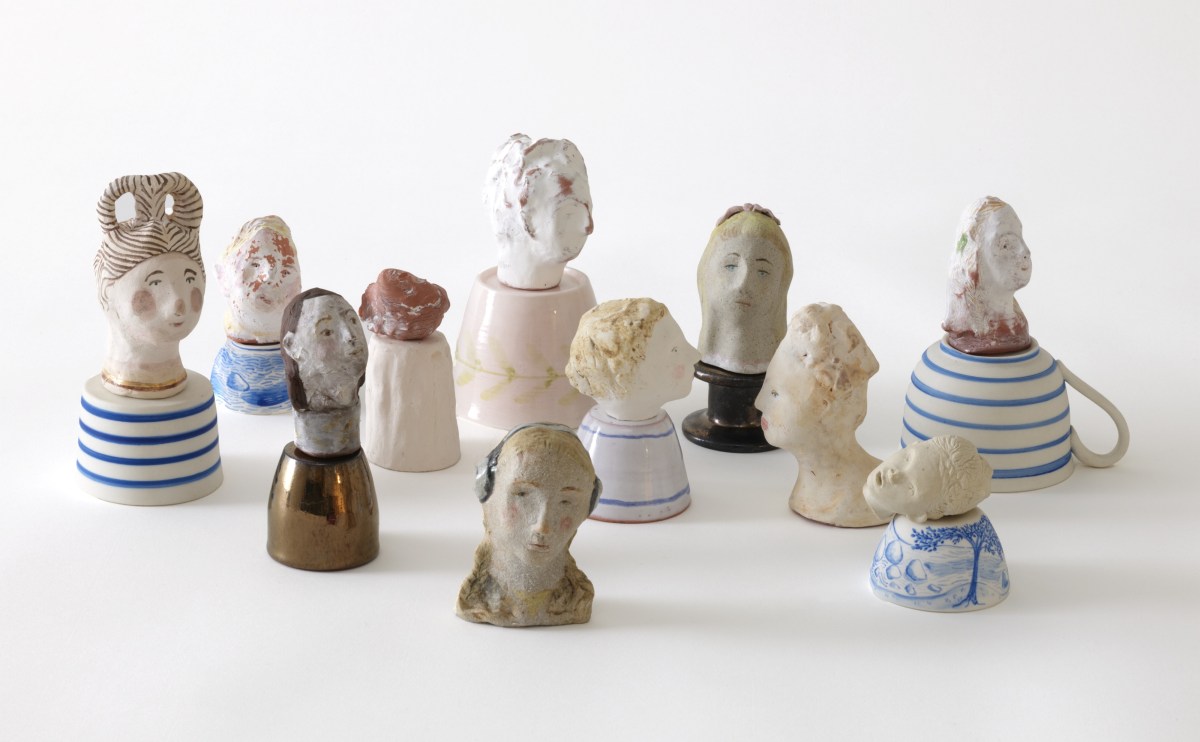 Wynne Prize 2026 finalist Sassy Park, Little cries of pleasure. Terracotta, porcelain and stoneware with slips, watercolour underglazes, oxides and glazes, 15 x 50 x 35cm. Photo: Jenni Carter. Courtesy: the artist and AGNSW.