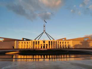 federal government inquiry into arts and philanthropy: a photo of the outside of the Federal Parliament House building in Canberra, Australia.