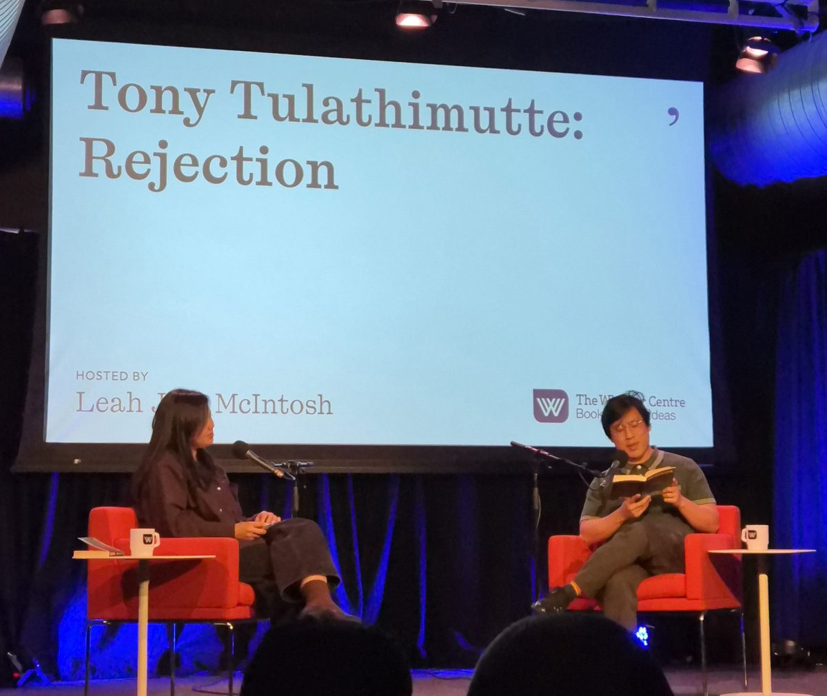 Tony Tulathimutte reading an excerpt from his book Rejection at The Wheeler Centre, 19 May 2026. Photo: Supplied.
