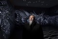 Brian Robinson with his work Zugubal at Newcastle Art Gallery, 2026. Photo: Peter Stoop.