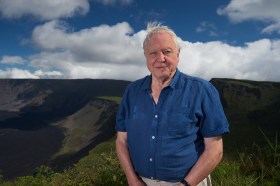 David Attenborough in the Galapagos islands for Galapagos 3D. Photo: supplied.