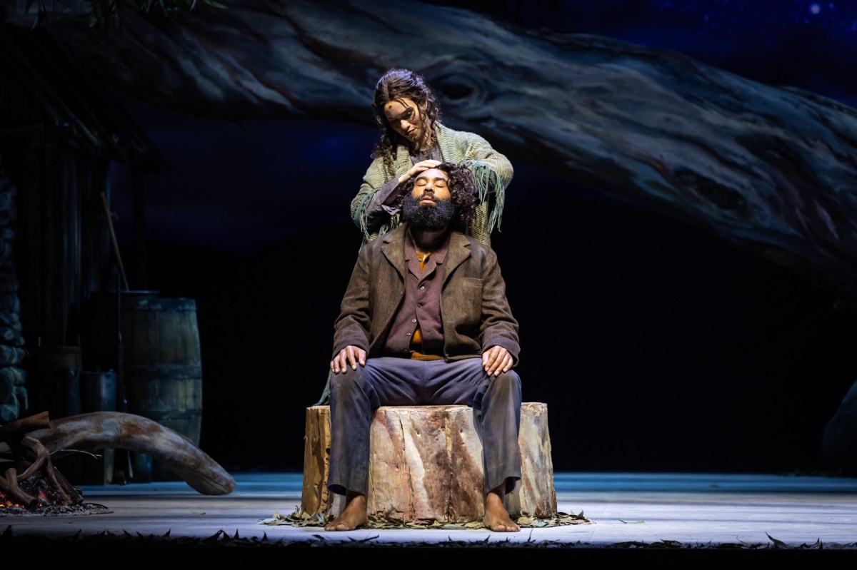 Nina Korbe and Marcus Corowa in QPAC's The Drover's Wife. Photo: David Kelly.