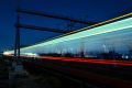 A train passes by at high speed, reduced to a blur of multicoloured lights in this long exposure image. arts sector appointments