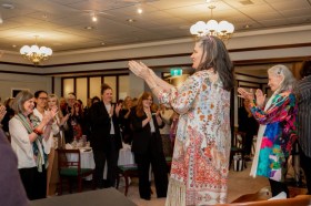 Suzanne and Gina Chick open the 2025 Rose Scott Women Writers Festival, run by The Women's Club. Photo: Supplied.