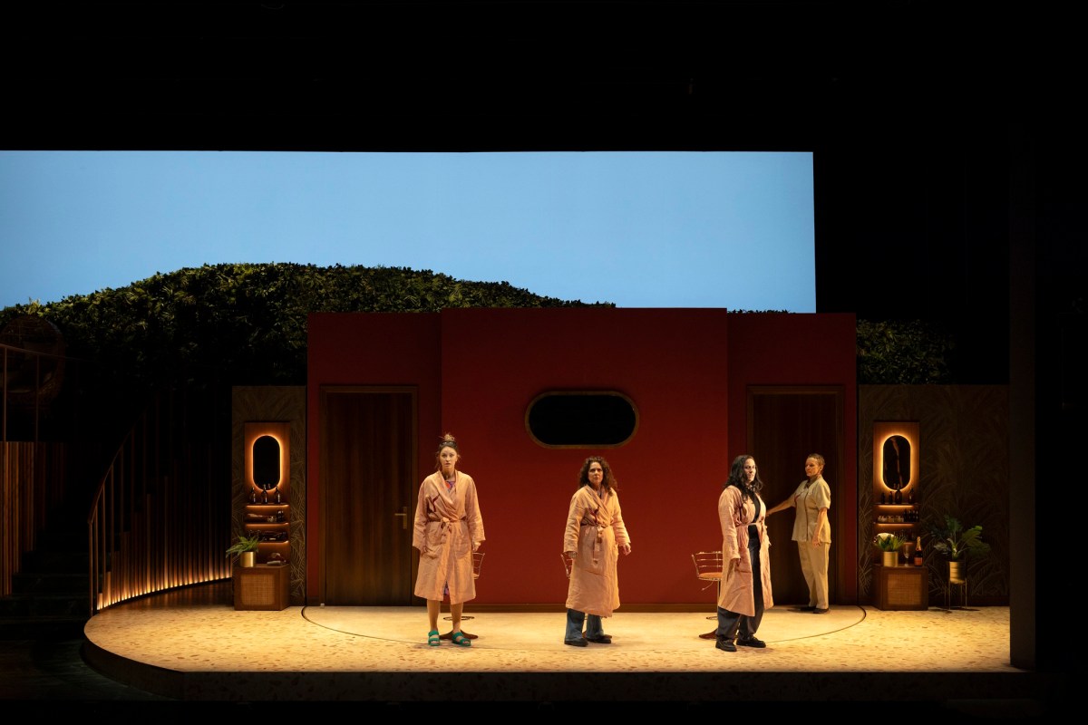 Christie Whelan Browne, Michala Banas, Madeleine Sami and Genevieve Morris in Losing Face. Photo: Pia Johnson.