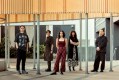 The Institute of Modern Art's Platform artists for 2027 with, from left, Daniel Sherington, Amanda Bennetts, Prita Tina Yeganeh, Savannah Jarvis and Adam Cole. Photo: Josef Ruckli.