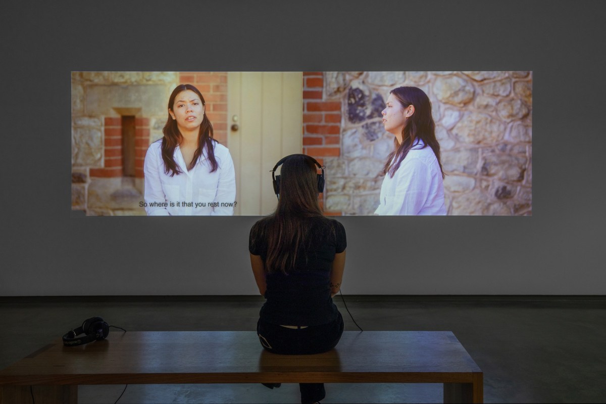 Jahkarli Felicitas Romanis, Skin to Skin, 2026. Installation view, Primavera 2026: Young Australian Artists, Museum of Contemporary Art Australia, Sydney. Photo: Jessica Maurer.