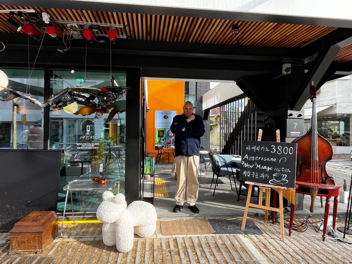 Artist Lewis Constantine at Artspace in Seoul. Photo: Supplied.