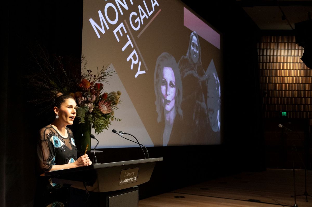 Poetry Month 2026 ambassador Jan Fran at the National Poetry Month Gala 2025.