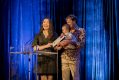 Taiwanese theatre producer BaoBao Chen and Australian music and film producer Tim Cole won at Creative Australia's 2026 Asia Pacific Arts Awards. Photo: Pia Barrera.