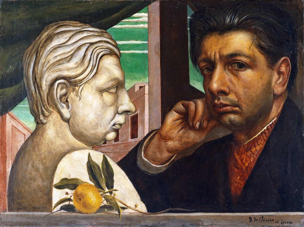 Giorgio de Chirico, Self-Portrait, c1922. Oil on canvas, 38.4 x 51.1cm. Collection of the Toledo Museum of Art, Ohio. Courtesy: the artist's estate / SIAE / Copyright Agency. Monet to Matisse AGSA