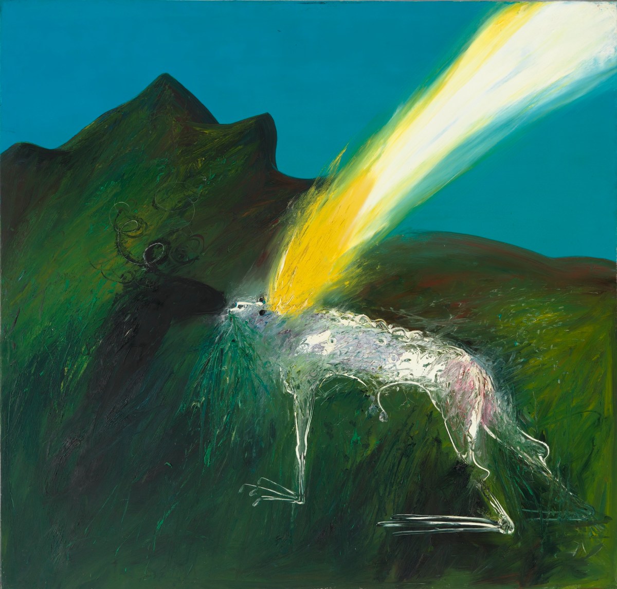 Arthur Boyd, Nebuchadnezzar being struck by lightning, 1969. Oil on canvas. Collection of the National Gallery of Australia, Canberra. Courtesy: National Gallery of Australia.