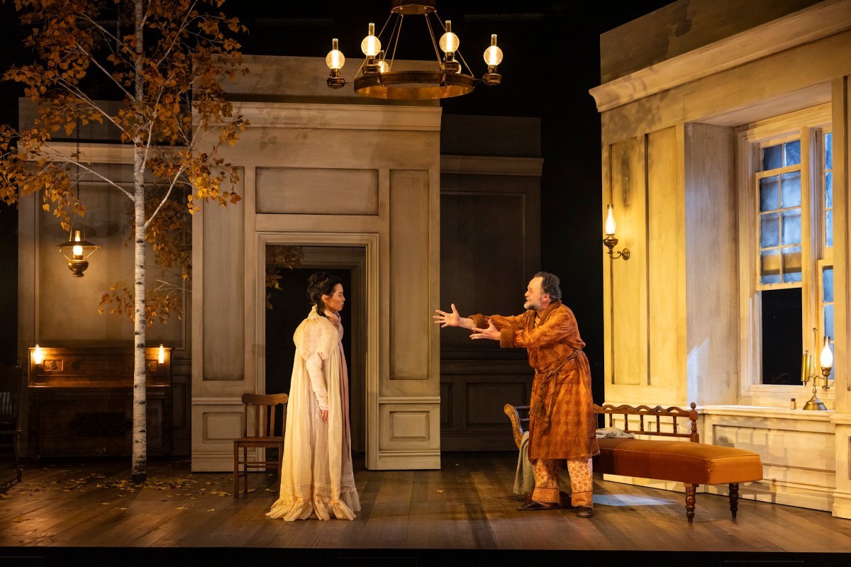 Catherine Van-Davies and Daniel Henshall in Uncle Vanya. Photo: Pia Johnson.