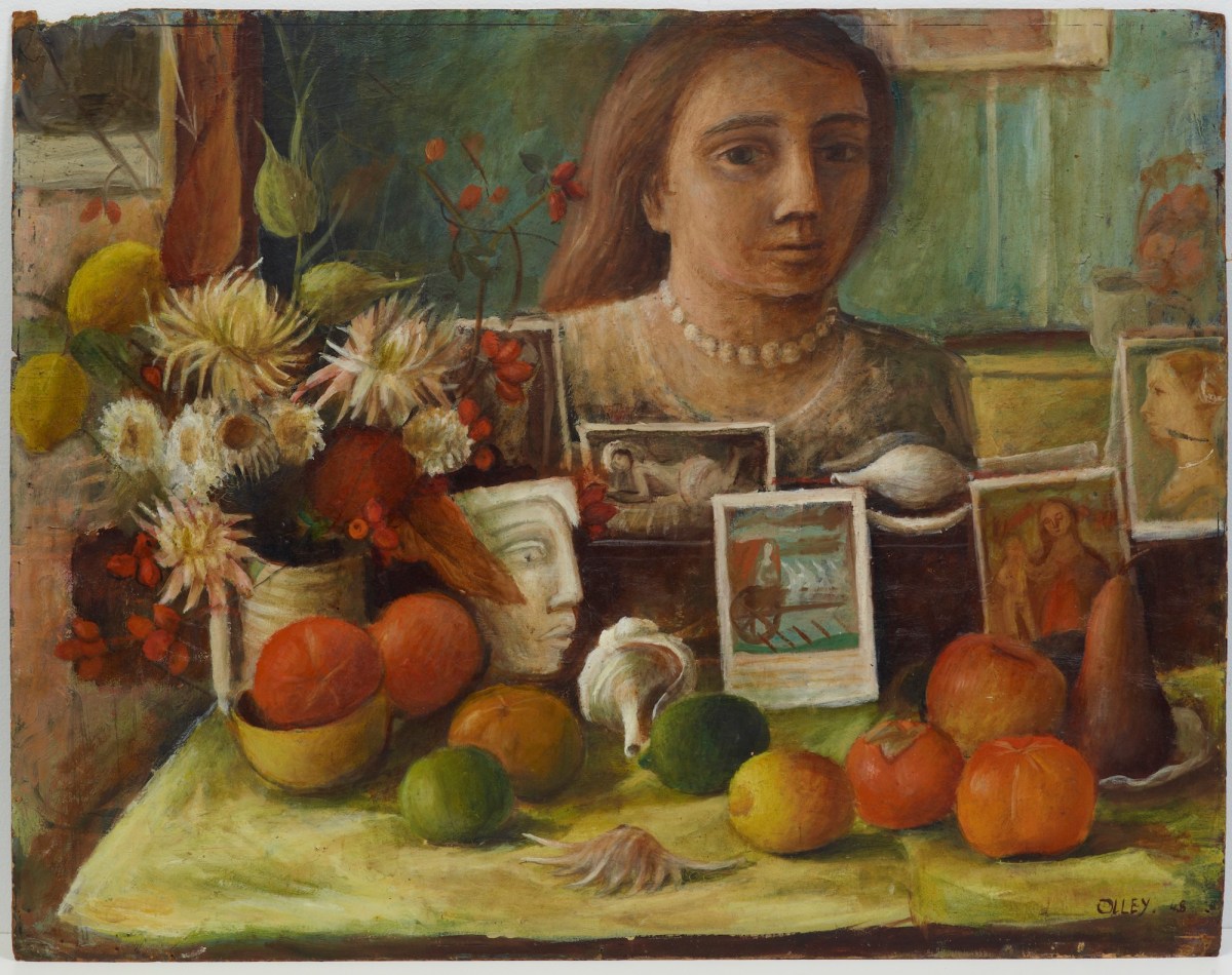 Margaret Olley, Portrait in the mirror, 1948, oil on cardboard, Art Gallery of New South Wales Collection, image courtesy and © Art Gallery of New South Wales © Margaret Olley Art Trust.