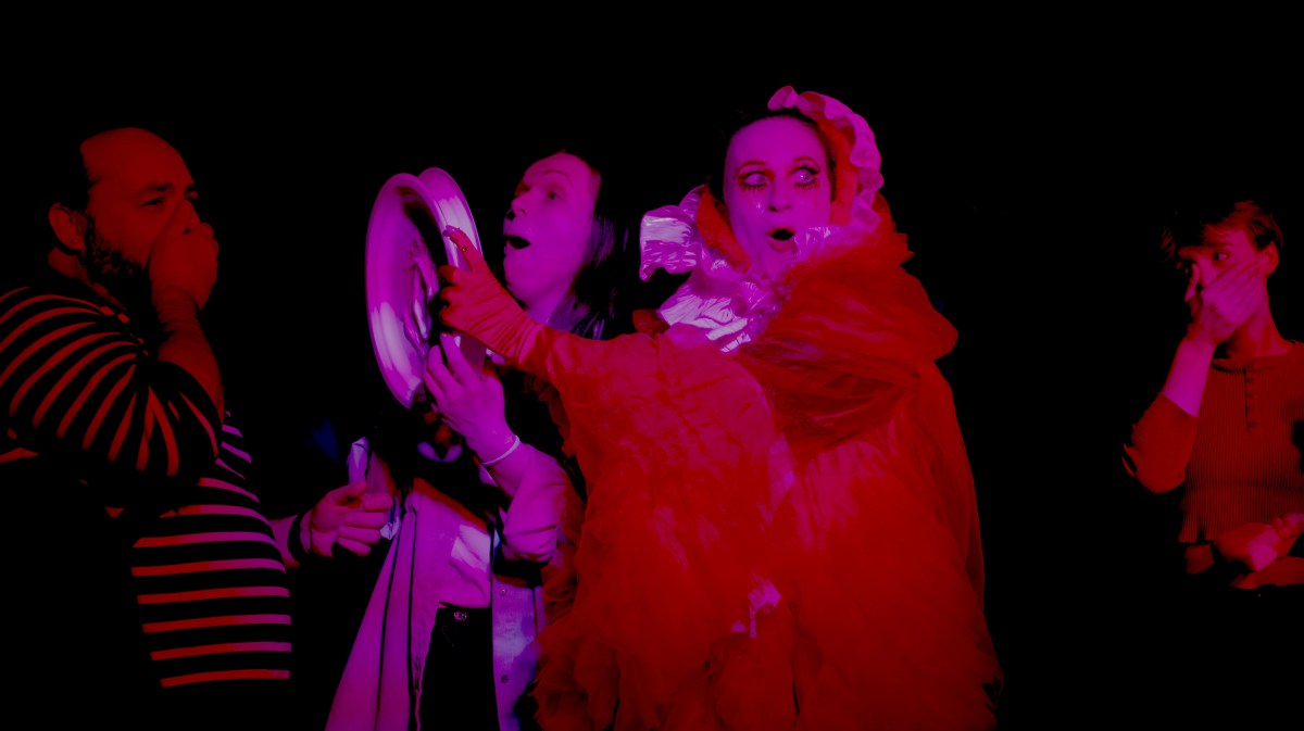 Sophie Power encourages audience participation in CVNT. Photo: James Rush.