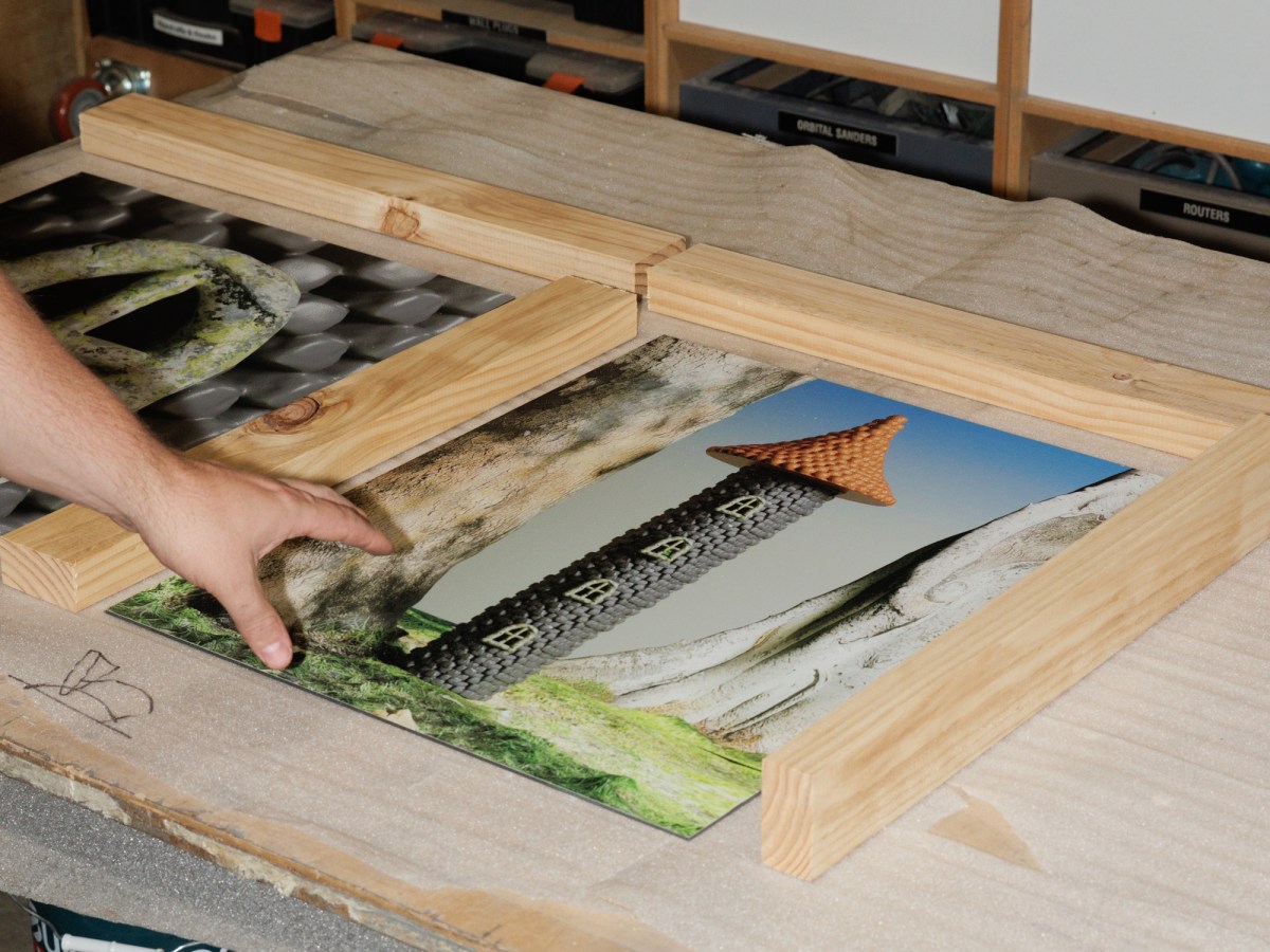 Tim Meakins at work during his Minderoo Artist Fund residency. Photo: Aaron Webber.