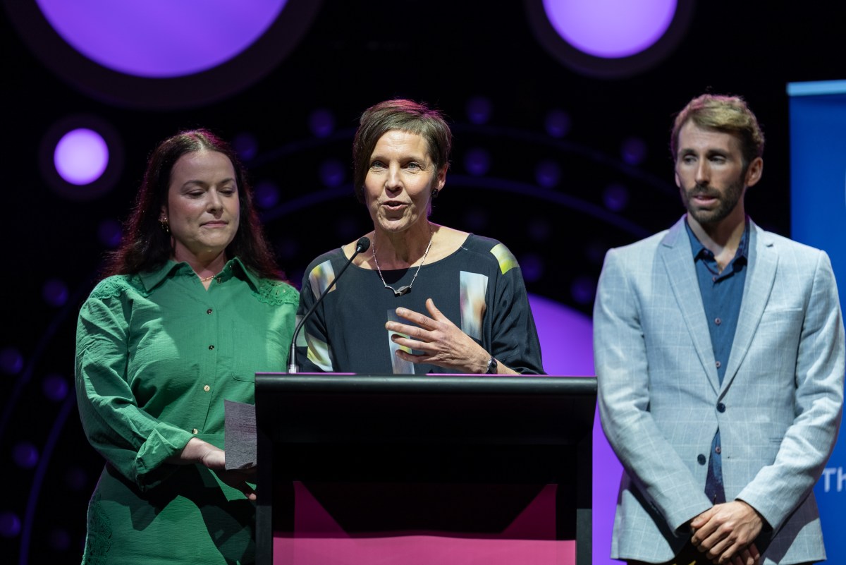 Arts on Tour accept the Wendy Blacklock Industry Legend Award. Photo: Alex Sibbison. 