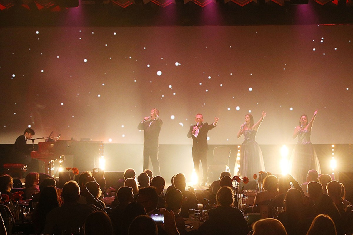 Tania de Jong performing in Pot-Pourri alongside Rebecca Bode, Jon Bode, Jonathan Morton and Anthony Barnhill. Photo: Supplied. performing arts in Australia