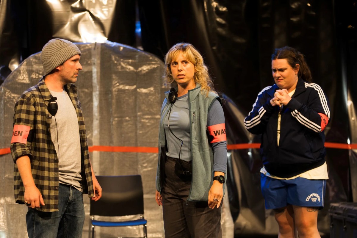 Joel Baxendale, Stella Reid and Hannah Kelly in Werewolf. Photo: Lewis Ferris.