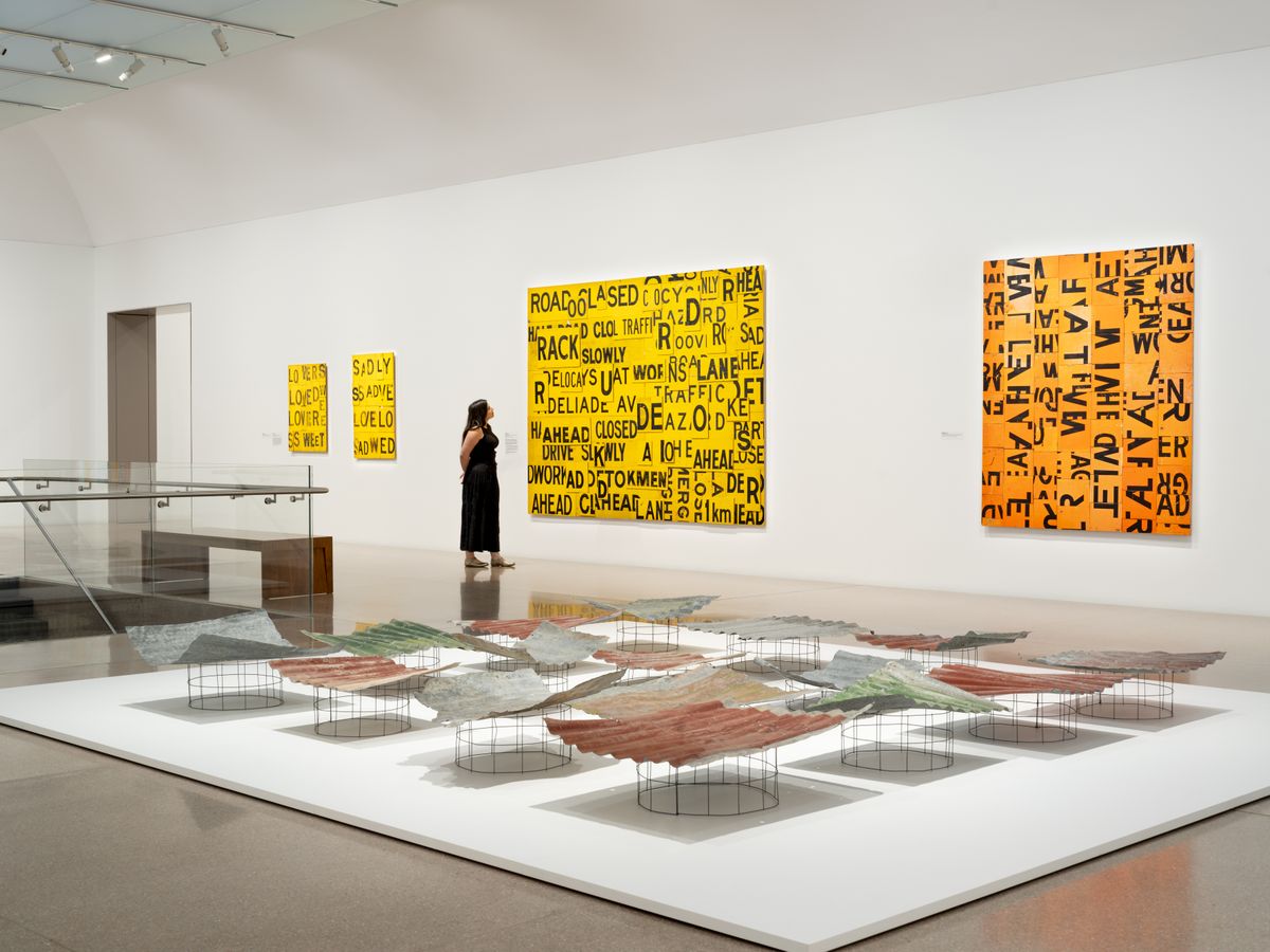 Installation view, Rosalie Gascoigne, National Gallery of Australia, Kamberri/Canberra, 2026. Courtesy: Rosalie Gascoigne / Copyright Agency.