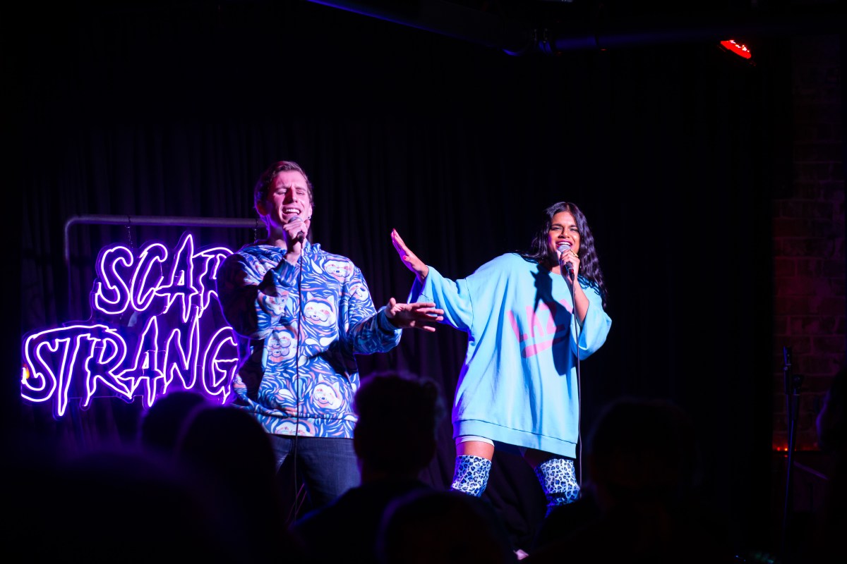 Tom Stevenson and Ru Halwala are building a regional comedy ecosystem. Photo: Supplied / Scary Strangers.
