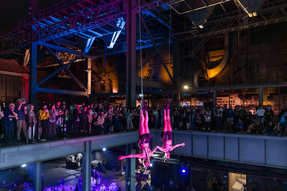 Create NSW has launched a new funding program to support collaboration between festivals and delivery partners and venues. Pictured, Hive of Industry by Legs On The Wall, presented at the Power Up Festival at White Bay Power Station. Photo: Anna Kucera.
